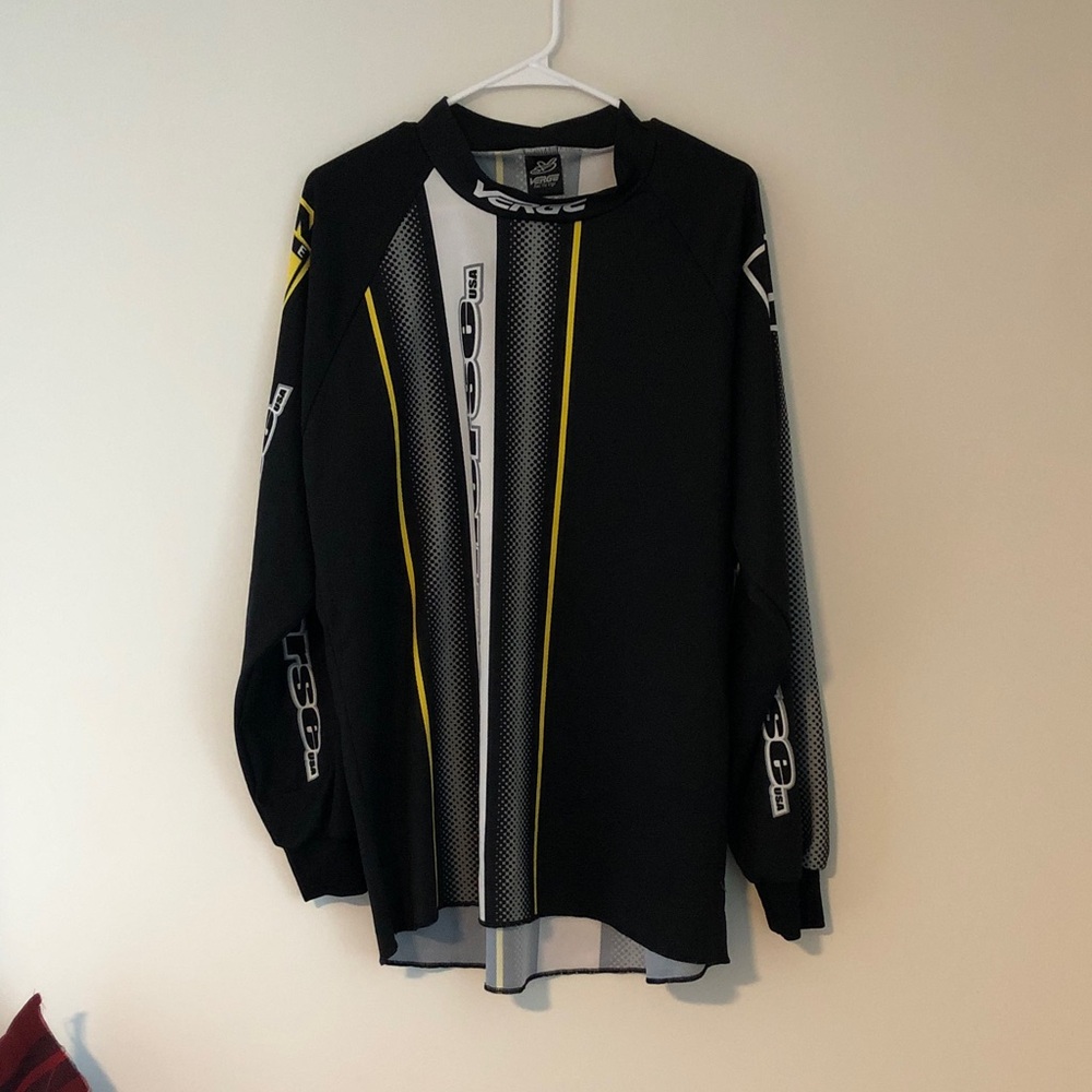 Black and Yellow Racing Jersey Long Sleeve Shirtverge Racing jersey